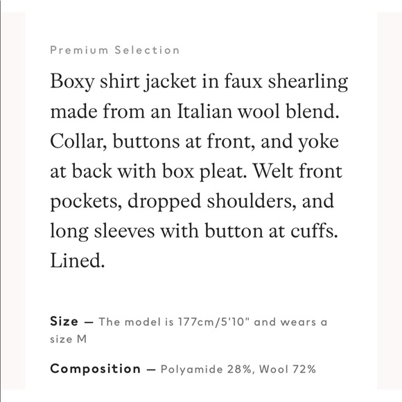 H&M faux shearling shacket - Picture 12 of 12